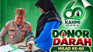 Kapolres Bireuen Hadiri Donor Darah Milad Ke-60 Korp Alumni Himpunan Mahasiswa Islam (KAHMI)